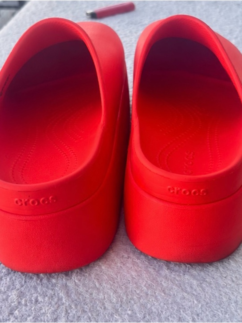 CROCS Dylan Platform Clogs Lava Women’s Size 10 - Picture 4 of 5